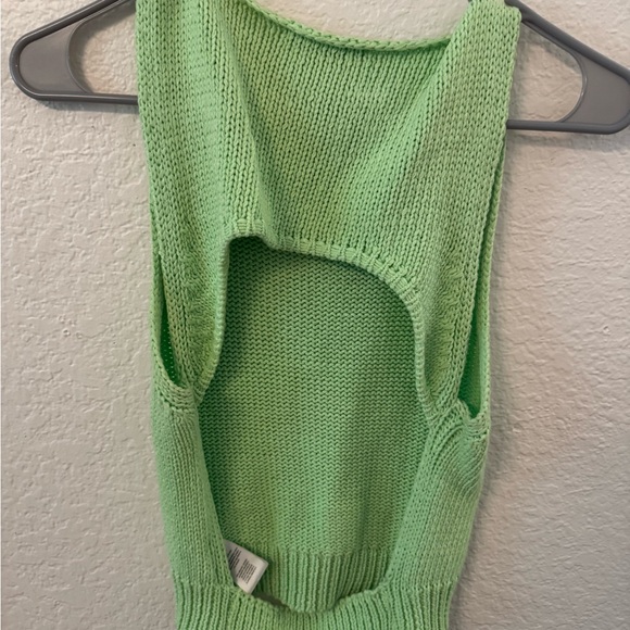 Paloma Wool Mint Green Sleeveless Knit crop top - Picture 4 of 6